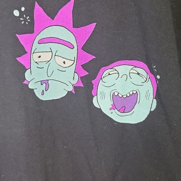 Rick and Morty. Black Long Sleeve Shirt. Size Large. Like New - Picture 2 of 6